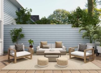 zakupy, meble ogrodowe, taras